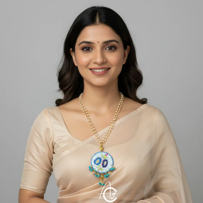 Statement Necklace, Handpainted : Handmade