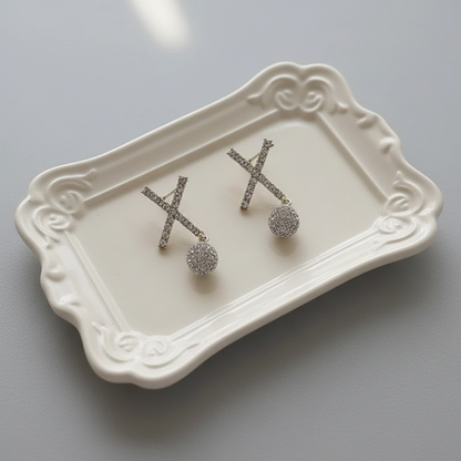 Bling Cross Earrings