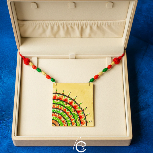 Statement Necklace, Handpainted : Handmade