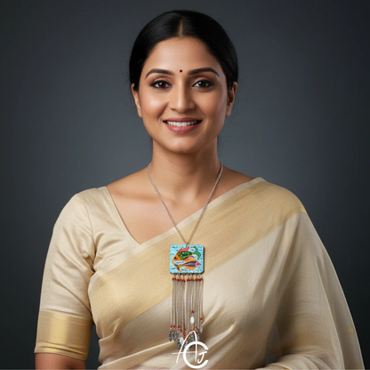 Statement Necklace, Handpainted : Handmade