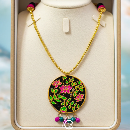 Statement Necklace, Handpainted : Handmade