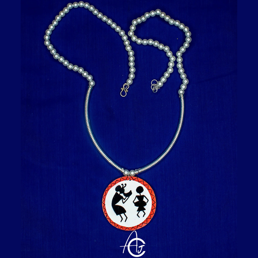 Statement Necklace, Handpainted : Handmade