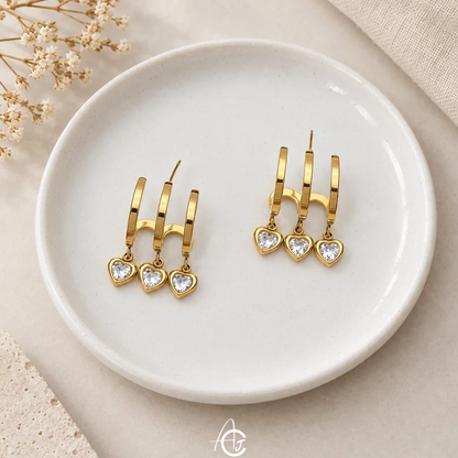 Claw And Drop Earrings