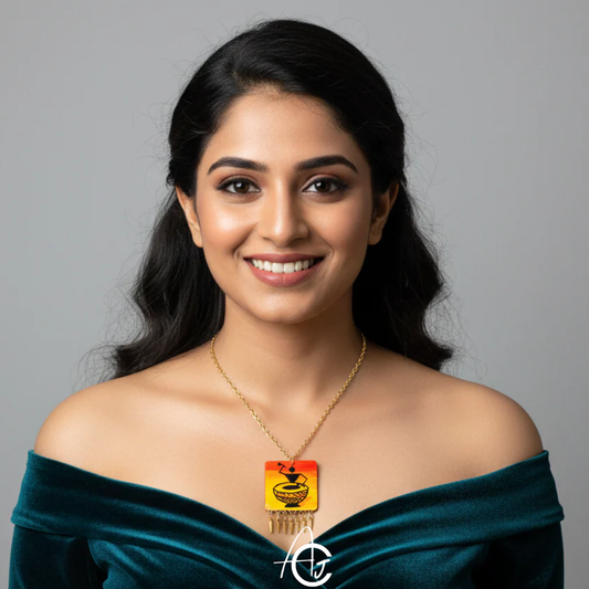 Statement  Necklace, Handpainted : Handmade