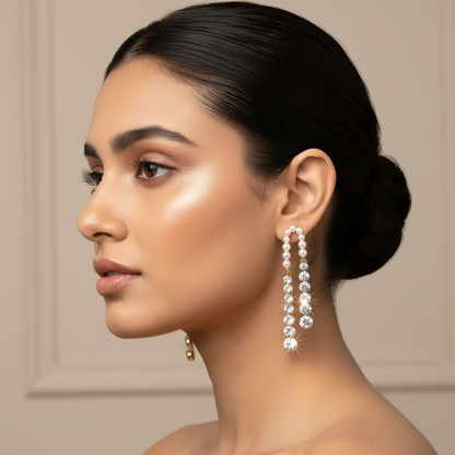 Bling Pearl Statement Earrings