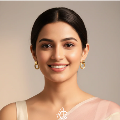 Gold Plated Minimal Earrings