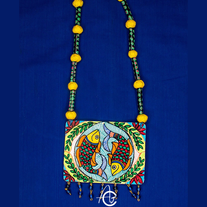 Statement Necklace, Handpainted : Handmade