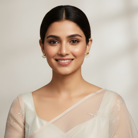 Pearl and Heart Earrings