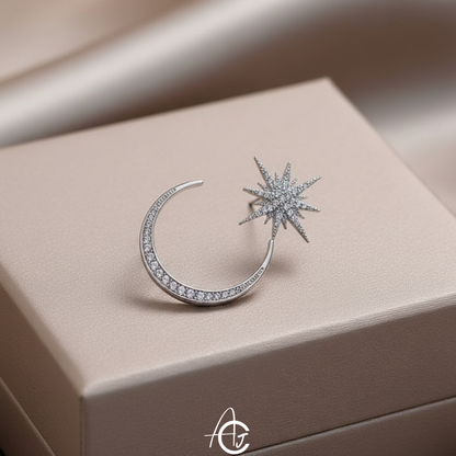 Moon And Star Mismatch Earrings