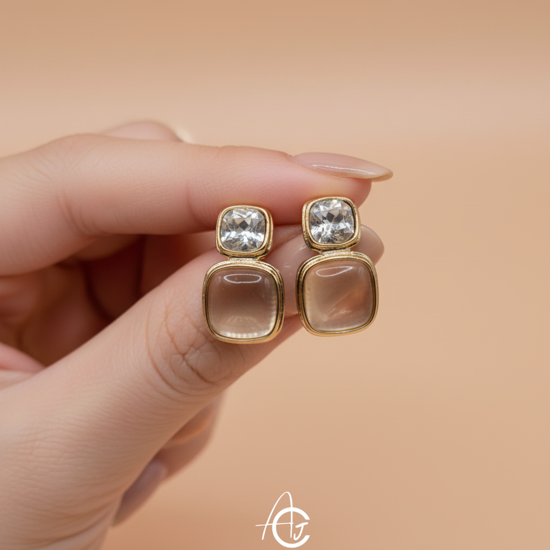 Semi Precious Stone Earrings