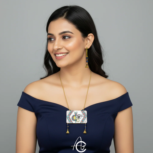 Statement Necklace Set, Handpainted : Handmade