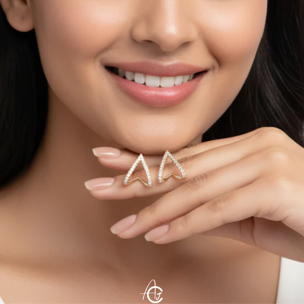Triangle Bling Earrings