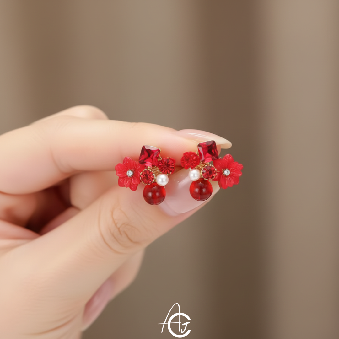 Flower Pink Earrings