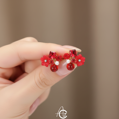 Flower Pink Earrings