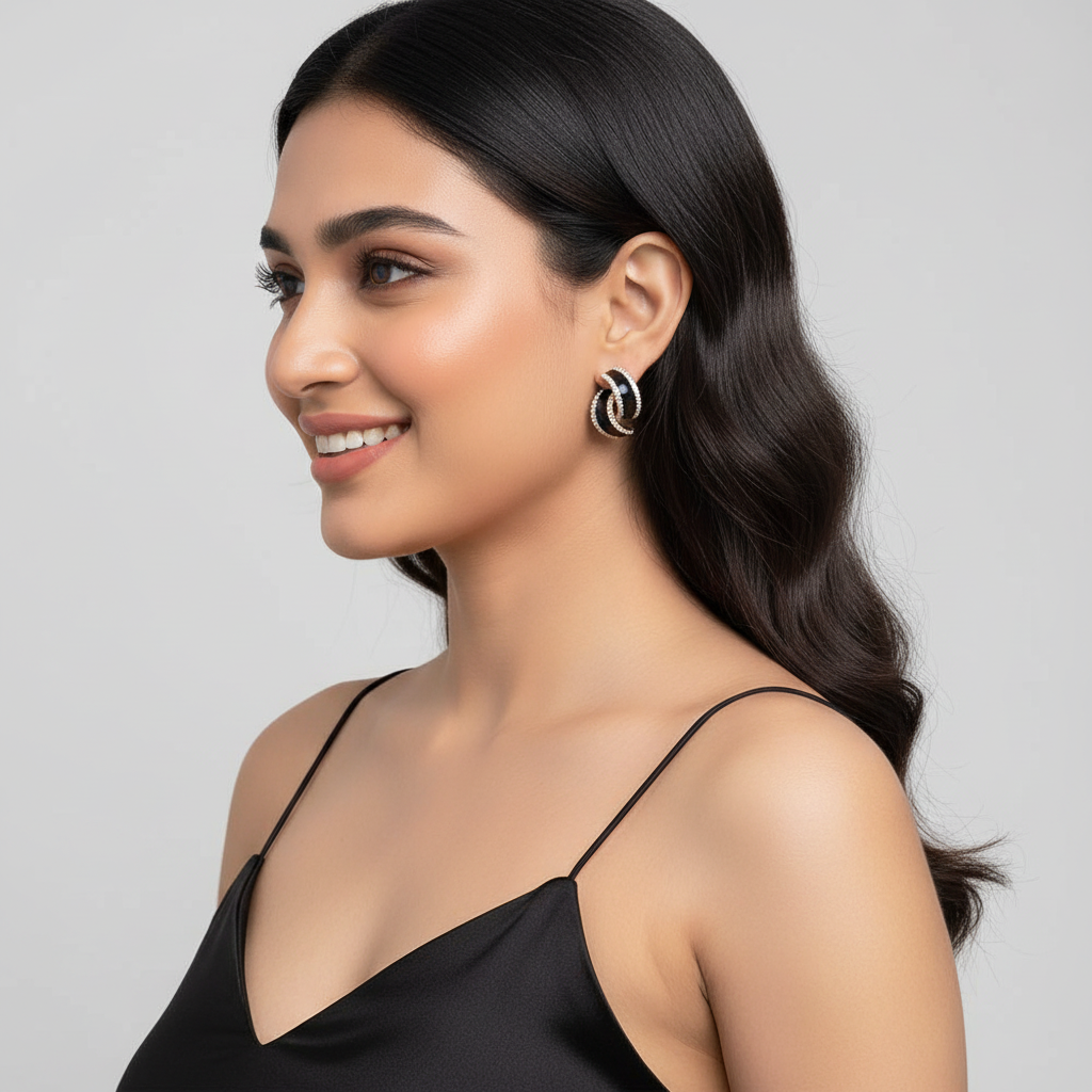 Whirl Stud Jazzy Earrings