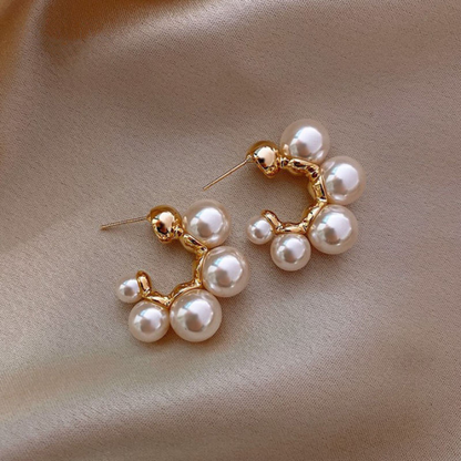 Pretty Pearl Hoop Earrings