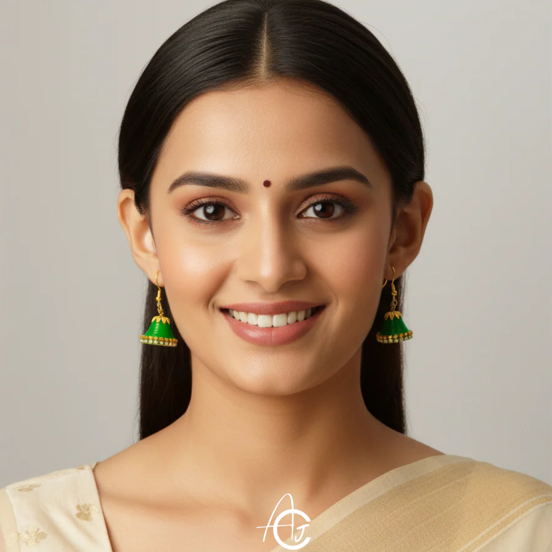 Statement Jhumka Earrings : Handmade