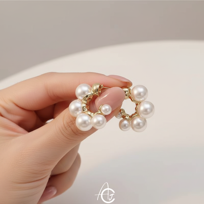 Pretty Pearl Hoop Earrings