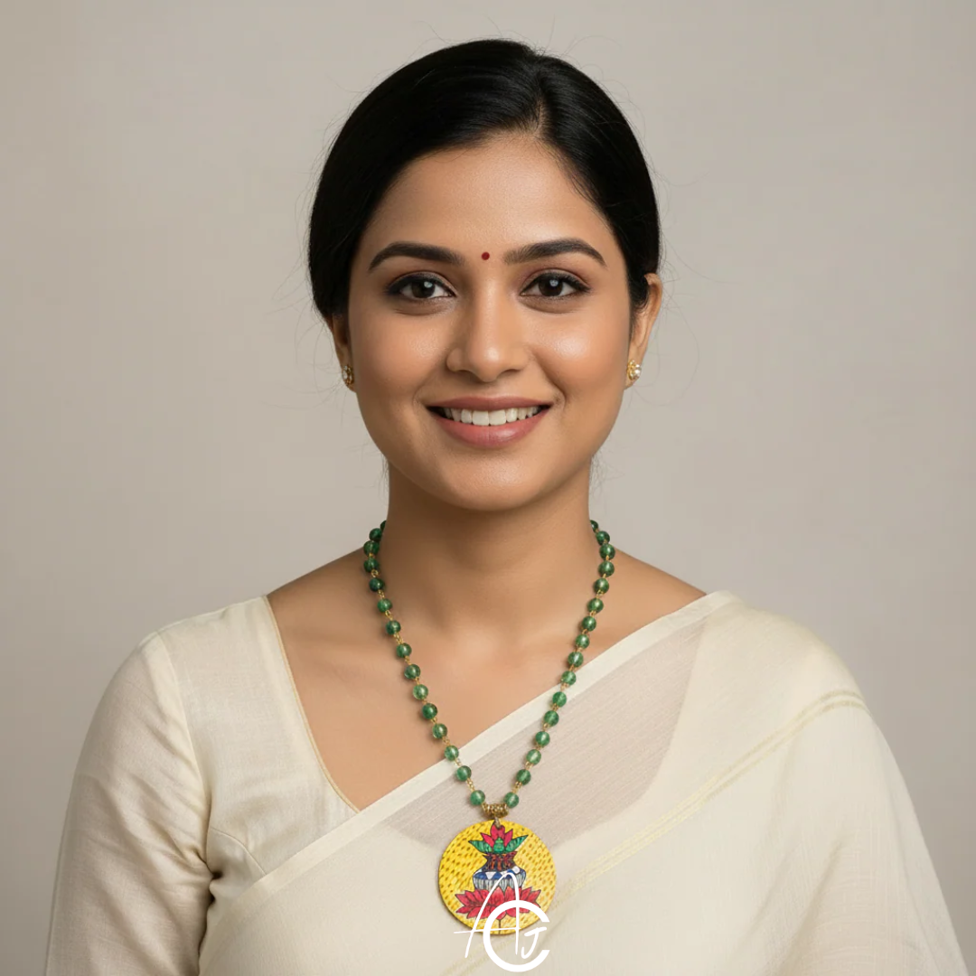 Statement Necklace, Handpainted : Handmade