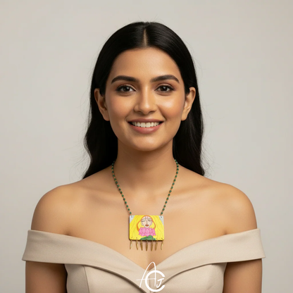 Statement Necklace, Handpainted : Handmade