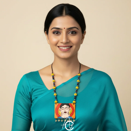 Statement Necklace, Handpainted : Handmade