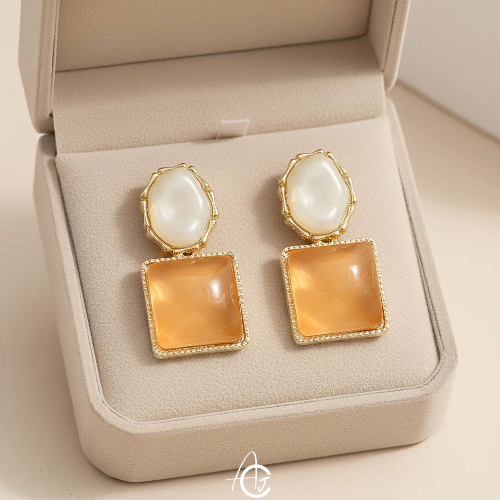 Semi Precious Stone Earrings