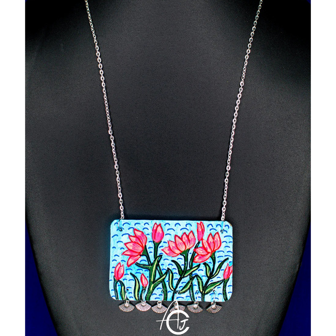 Statement Necklace, Handpainted : Handmade