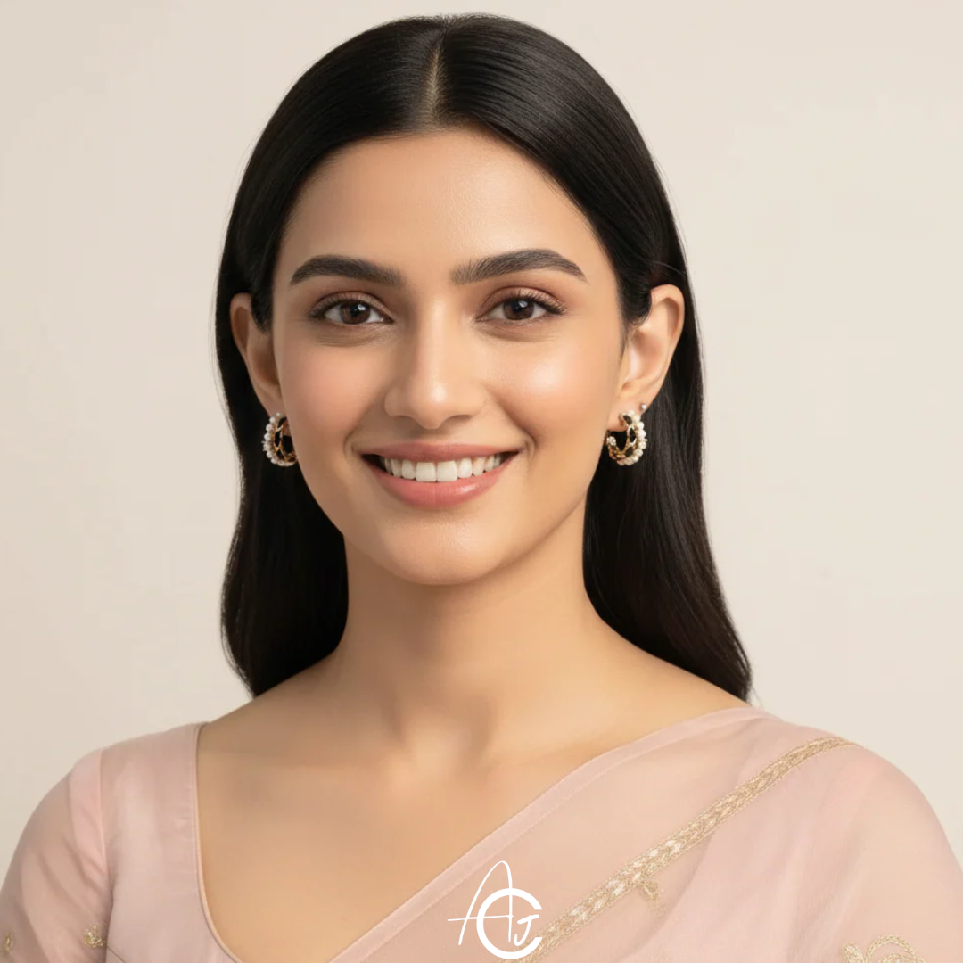 Pretty Pearl Hoop Earrings
