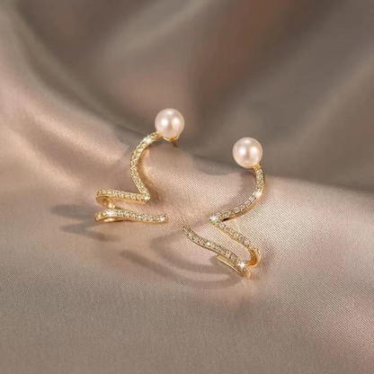 Bling Pearl Earcuffs