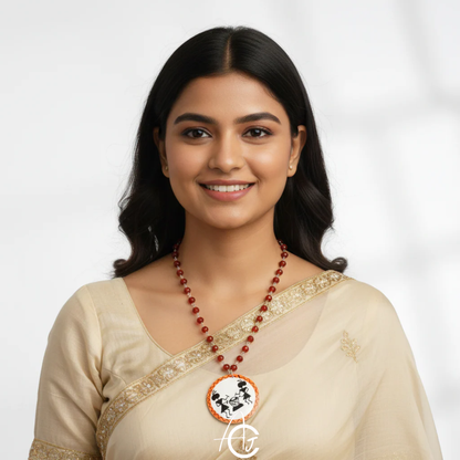 Statement Necklace, Handpainted : Handmade