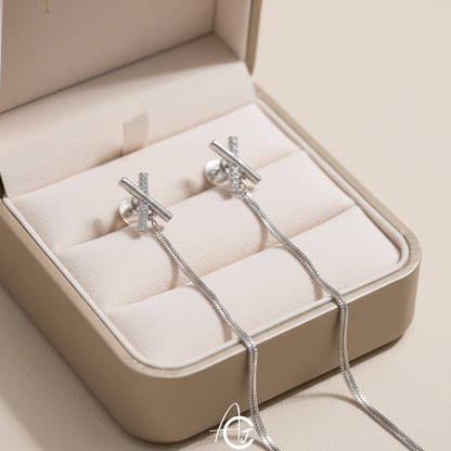 Cross Long Chain Earrings