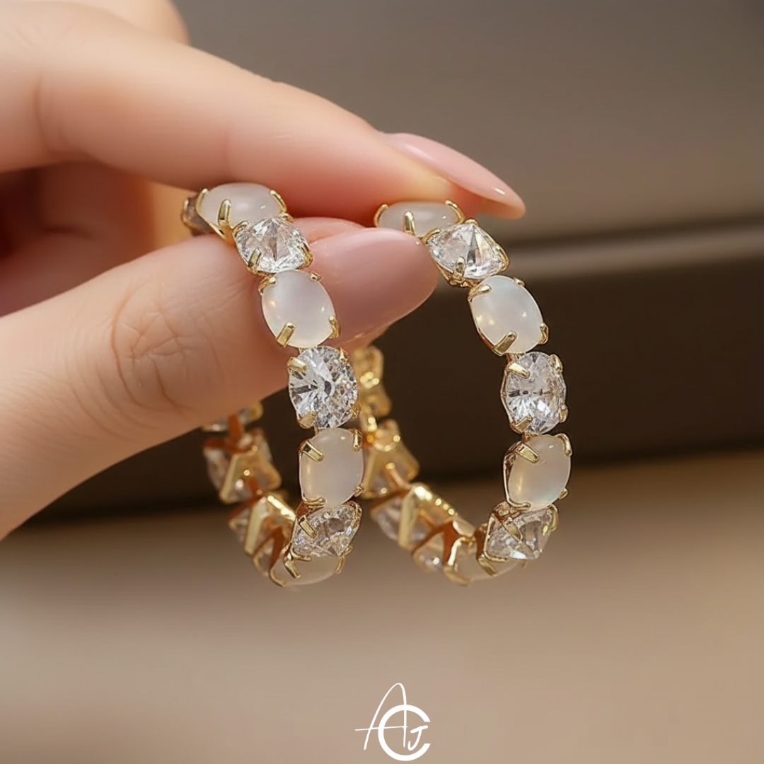 Crystal Statement Hoop Earrings
