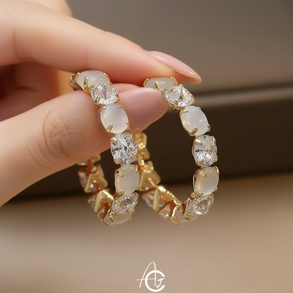 Crystal Statement Hoop Earrings