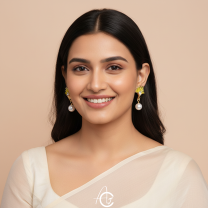 Pearl And Shell Earrings