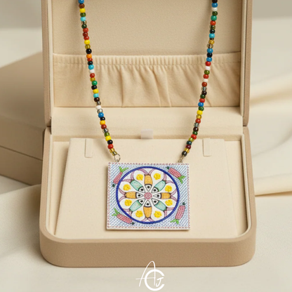 Statement Necklace, Handpainted : Handmade