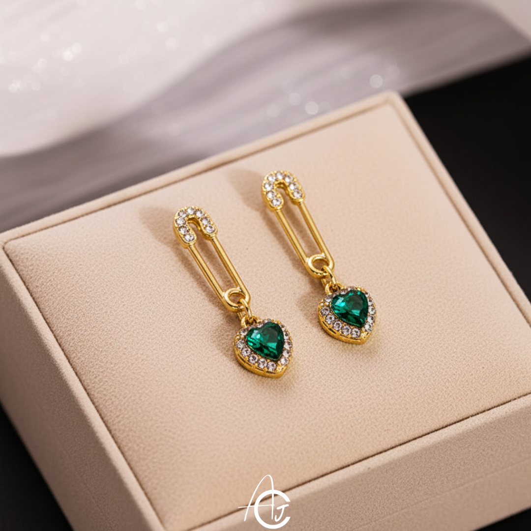 Pinpoint Heart Earrings