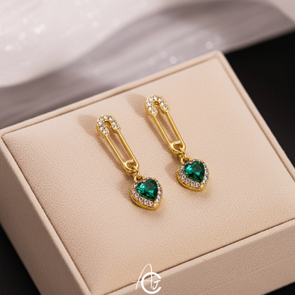 Pinpoint Heart Earrings
