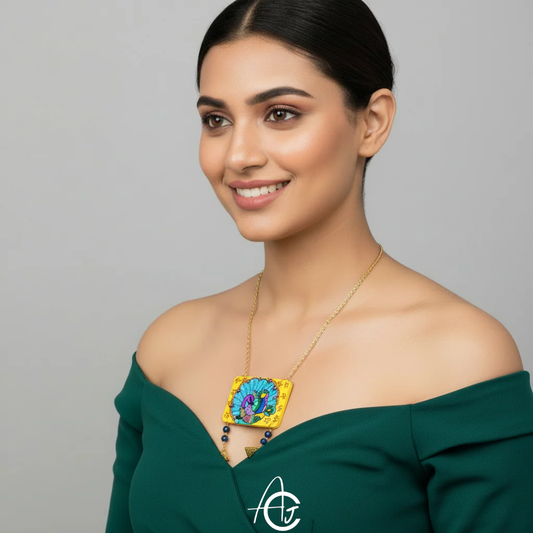 Statement Necklace Set, Handpainted : Handmade
