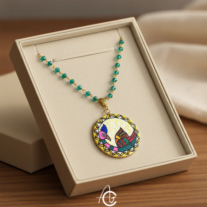 Statement Necklace, Handpainted : Handmade