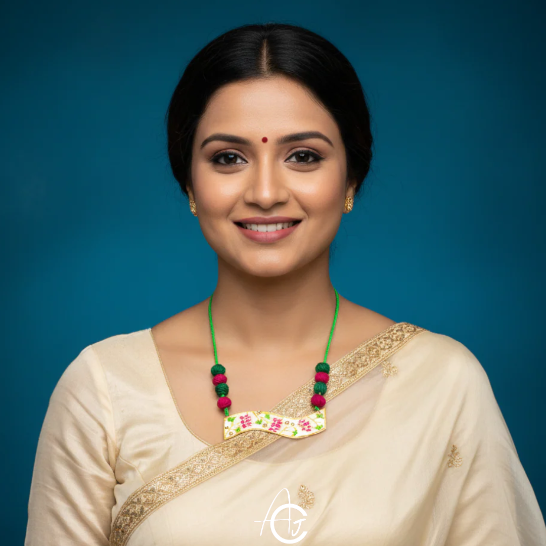 Statement  Necklace, Handpainted : Handmade