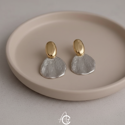 Drop Dual Tone Earrings