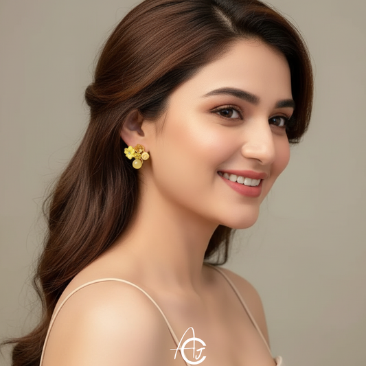 Flower Yellow Earrings