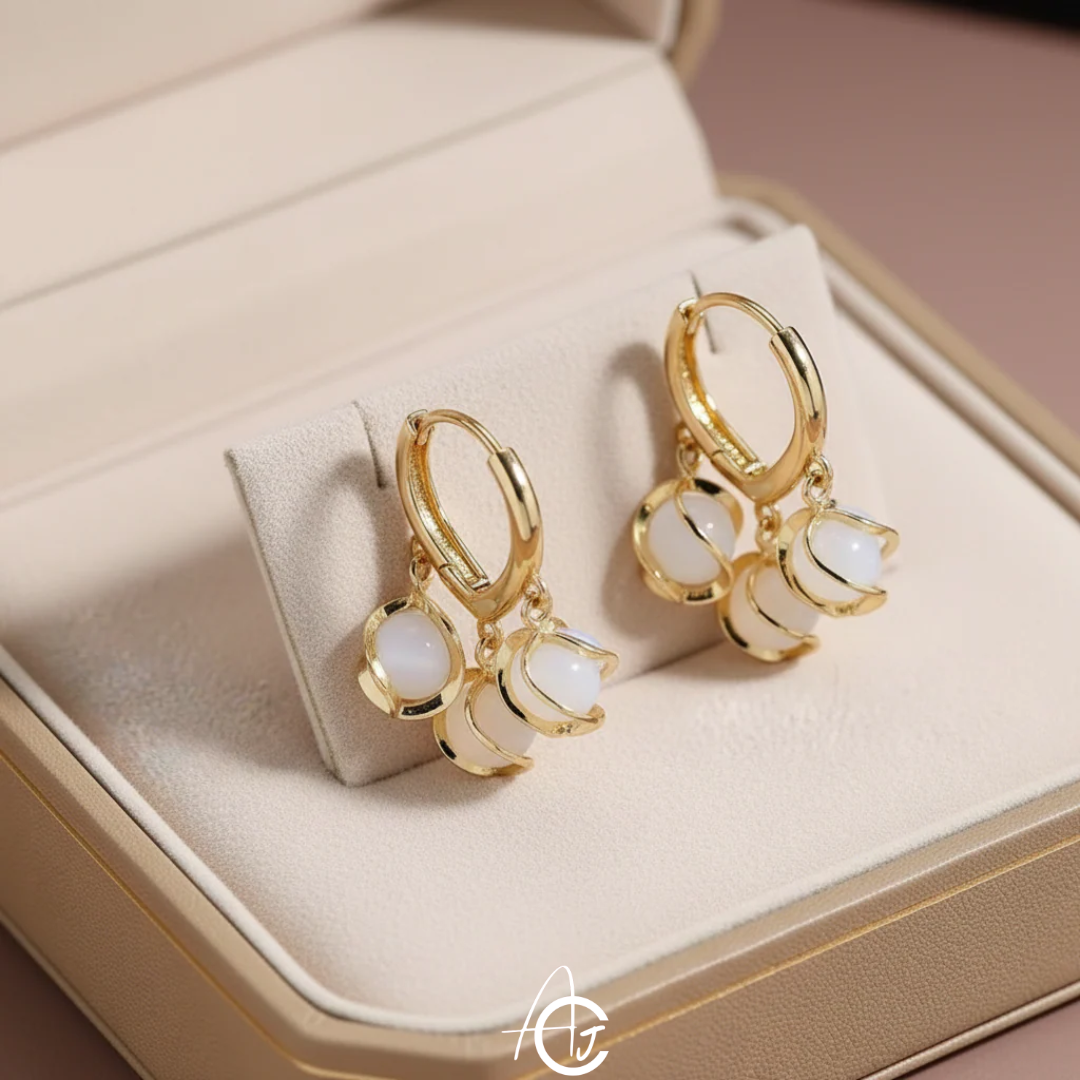 Pretty Crystal Hoop Earrings