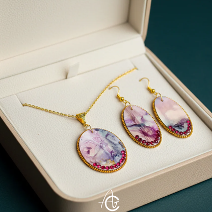 Fluid Necklace Set : Handmade