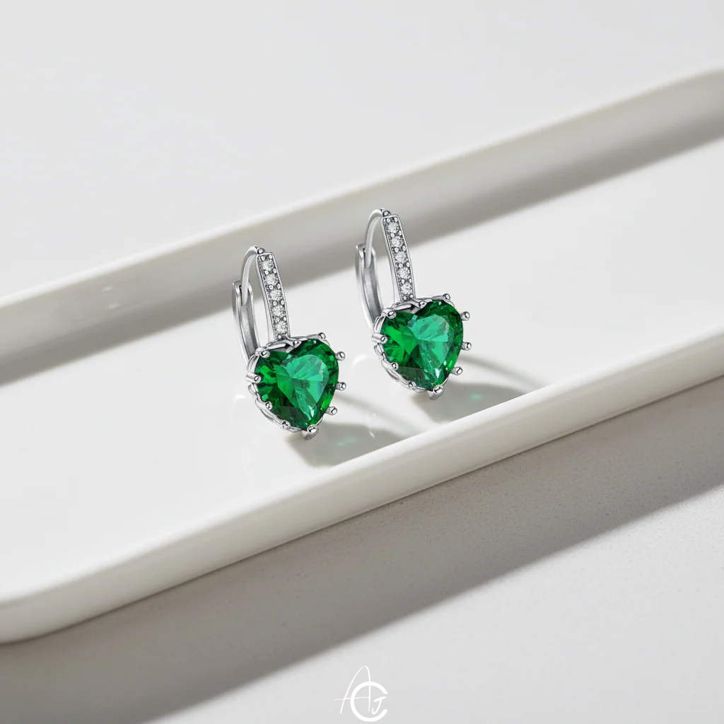 Crystal Drop Hoop Earrings