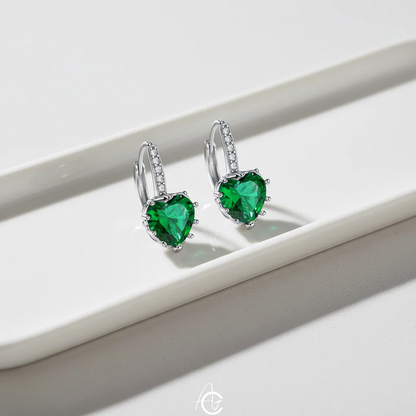 Crystal Drop Hoop Earrings