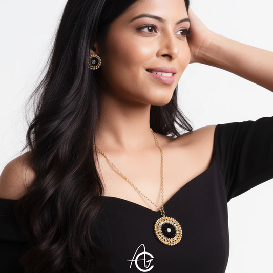 Statement Necklace Set, Handpainted : Handmade