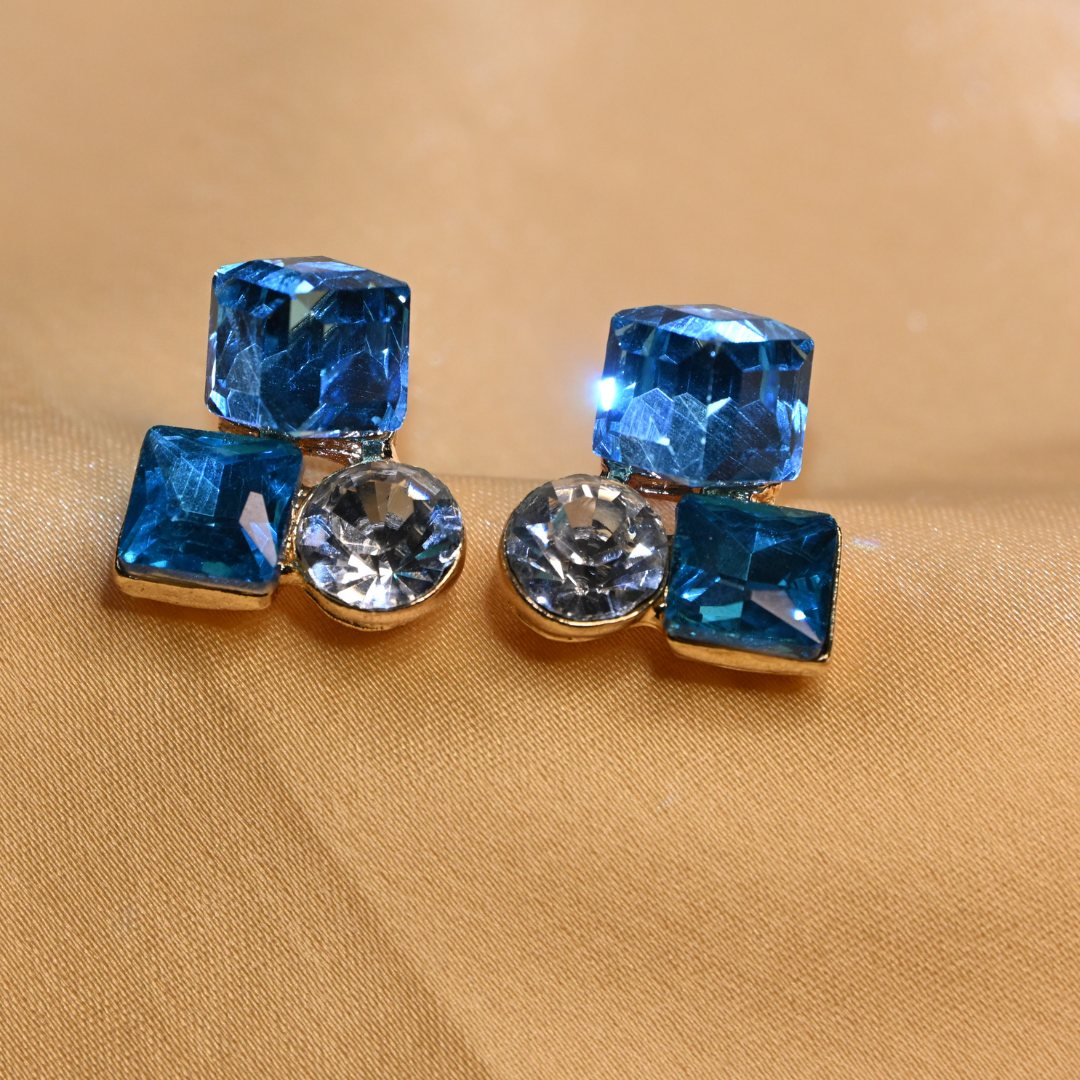 Bling Prism Blue Earrings - Main Image