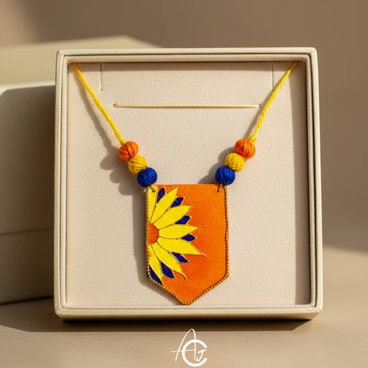 Statement Necklace, Handpainted : Handmade