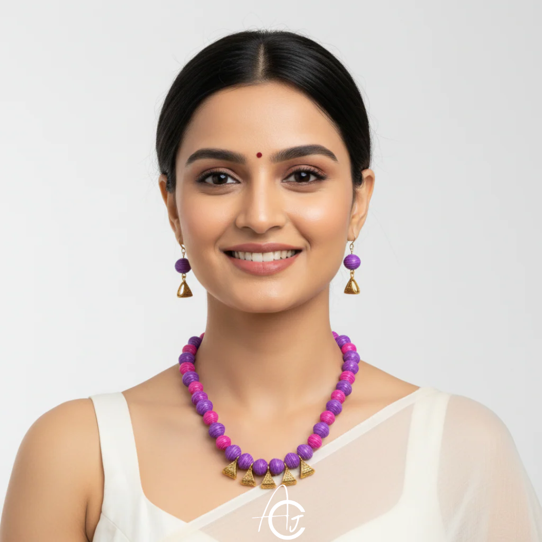 Beads Necklace Set : Handmade